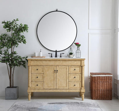 Elegant Furniture & Lighting - Lexington 48 inch Single Bathroom vanity in Antique Beige with ivory white engineered marble - VF13048AB-VW veiw 7