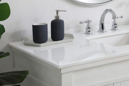 Elegant Furniture & Lighting - Lexington 48 inch Single Bathroom vanity in Antique White with ivory white engineered marble - VF13048AW-VW veiw 5