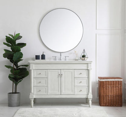 Elegant Furniture & Lighting - Lexington 48 inch Single Bathroom vanity in Antique White with ivory white engineered marble - VF13048AW-VW veiw 7