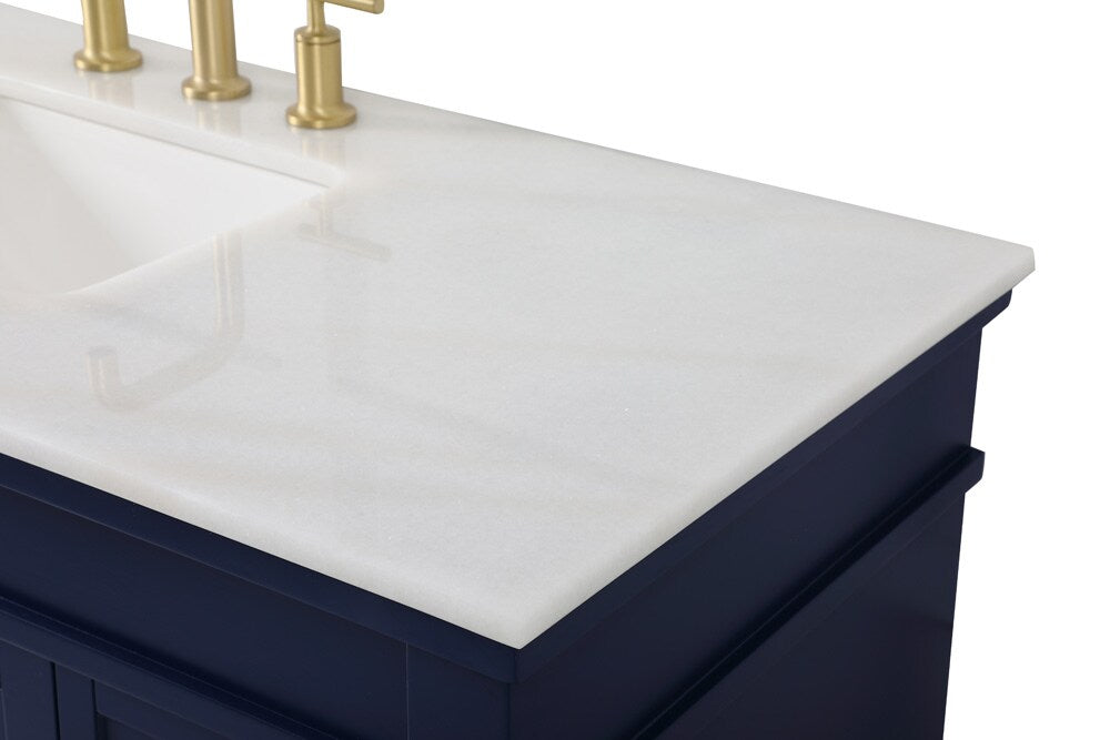 Elegant Furniture & Lighting - Lexington 48 inch Single bathroom vanity in blue - VF13048BL veiw 4