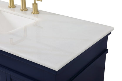 Elegant Furniture & Lighting - Lexington 48 inch Single bathroom vanity in blue - VF13048BL veiw 4