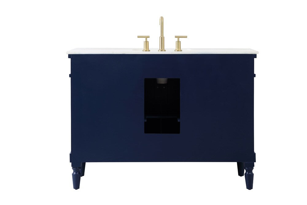 Elegant Furniture & Lighting - Lexington 48 inch Single bathroom vanity in blue - VF13048BL veiw 8