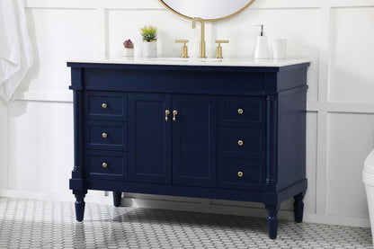 Elegant Furniture & Lighting - Lexington 48 inch Single bathroom vanity in blue - VF13048BL veiw 9