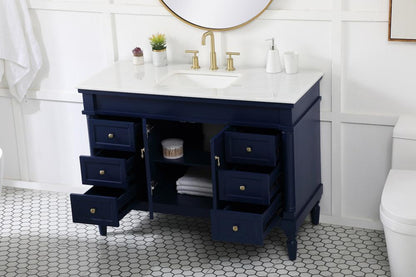 Elegant Furniture & Lighting - Lexington 48 inch Single bathroom vanity in blue - VF13048BL veiw 10