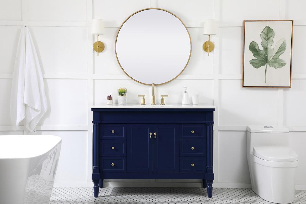 Elegant Furniture & Lighting - Lexington 48 inch Single bathroom vanity in blue - VF13048BL veiw 11