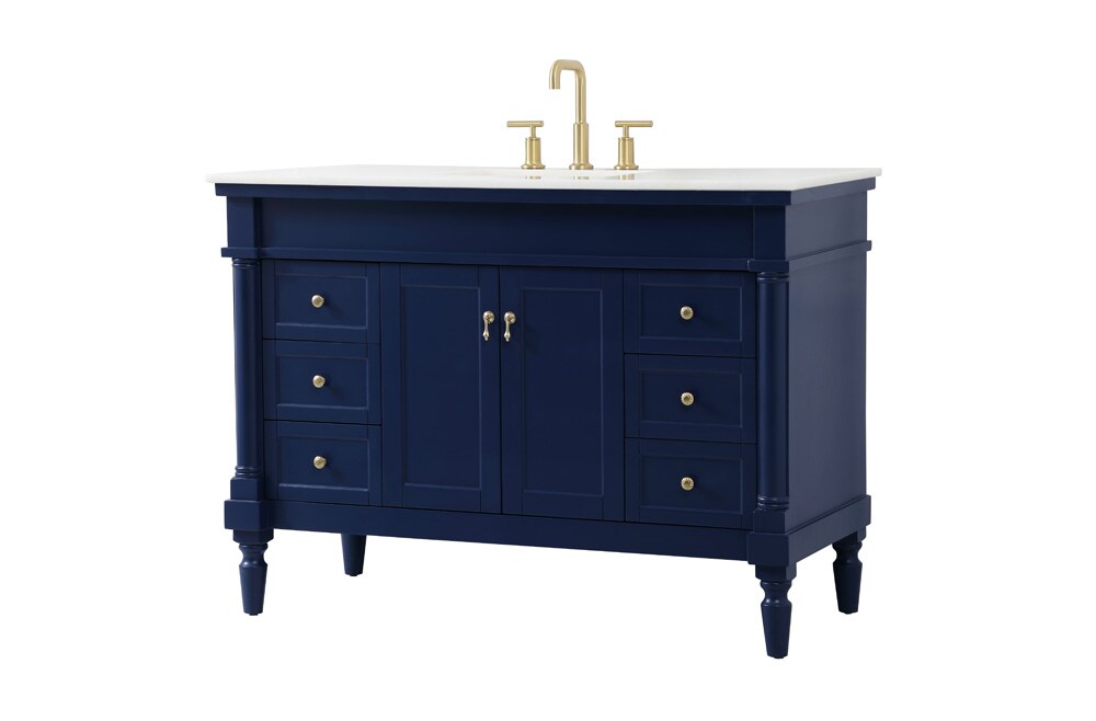 Elegant Furniture & Lighting - Lexington 48 inch Single bathroom vanity in blue - VF13048BL veiw 14
