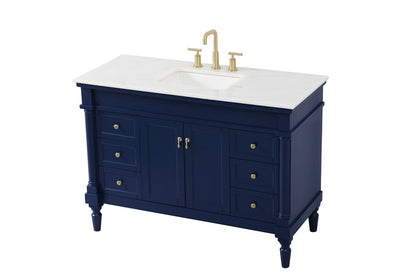 Elegant Furniture & Lighting - Lexington 48 inch Single bathroom vanity in blue - VF13048BL veiw 15