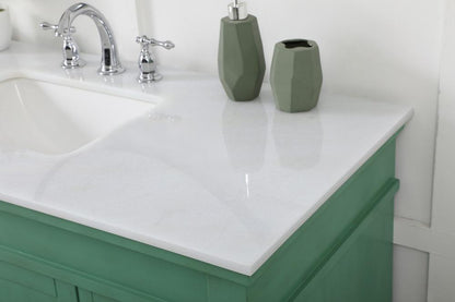 Elegant Furniture & Lighting - Lexington 48 inch Single Bathroom vanity in vintage mint with ivory white engineered marble - VF13048VM-VW veiw 6