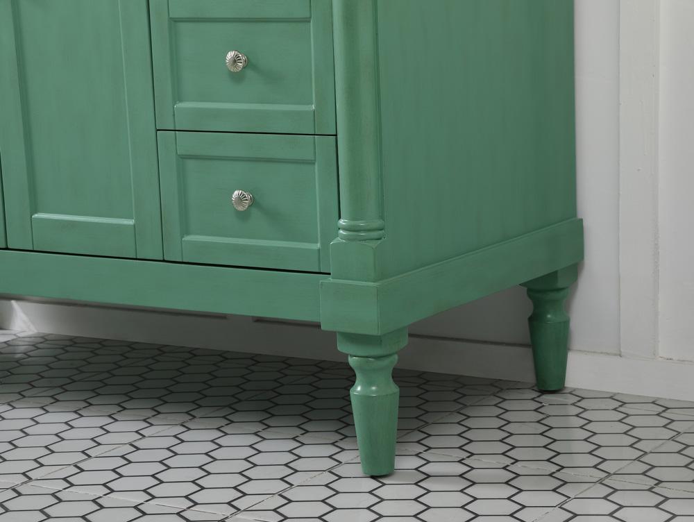 Elegant Furniture & Lighting - Lexington 48 inch Single Bathroom vanity in vintage mint with ivory white engineered marble - VF13048VM-VW veiw 7
