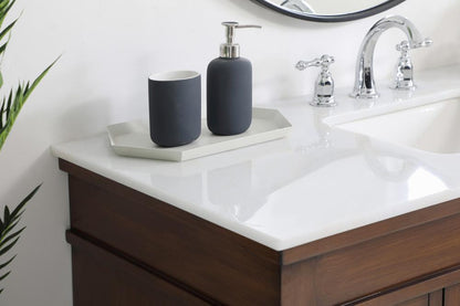 Elegant Furniture & Lighting - Lexington 48 inch Single Bathroom vanity in Walnut with ivory white engineered marble - VF13048WT-VW veiw 5