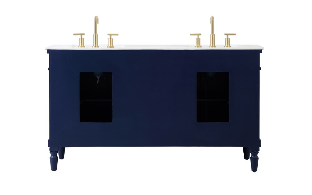 Elegant Furniture & Lighting - Lexington 60 inch double bathroom vanity in blue - VF13060DBL veiw 8