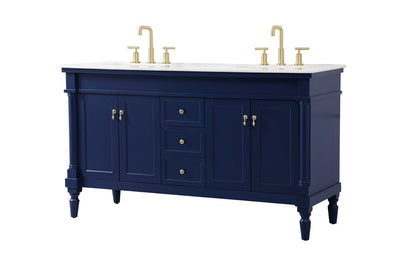 Elegant Furniture & Lighting - Lexington 60 inch double bathroom vanity in blue - VF13060DBL veiw 14