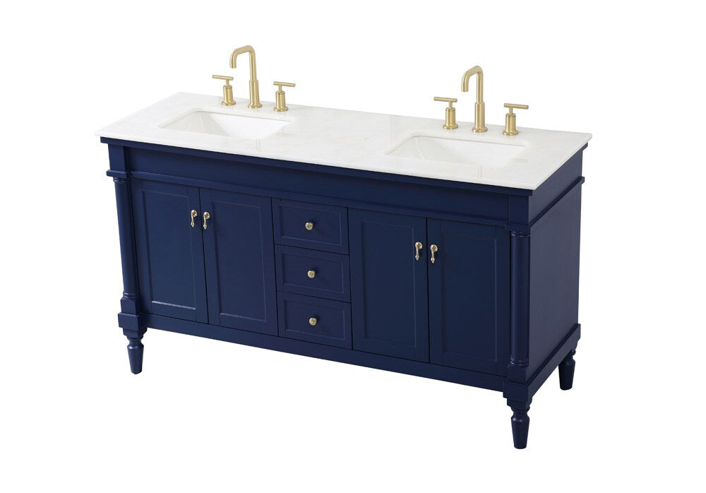 Elegant Furniture & Lighting - Lexington 60 inch double bathroom vanity in blue - VF13060DBL veiw 15