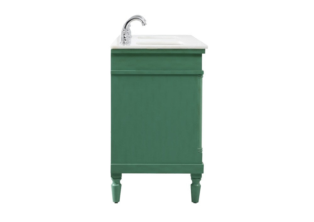 Elegant Furniture & Lighting - Lexington 60 inch double bathroom vanity in vintage mint - VF13060DVM veiw 7