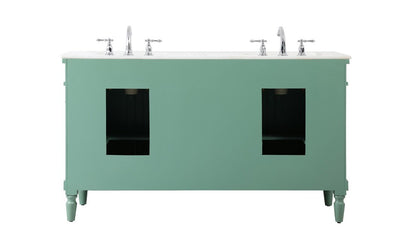 Elegant Furniture & Lighting - Lexington 60 inch double bathroom vanity in vintage mint - VF13060DVM veiw 8