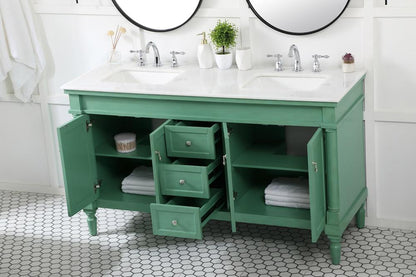 Elegant Furniture & Lighting - Lexington 60 inch double bathroom vanity in vintage mint - VF13060DVM veiw 10