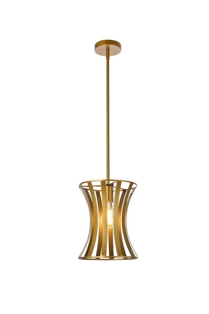 Elegant Furniture & Lighting - Lily 1 light pendant in brass - LD7076D10BR veiw 1