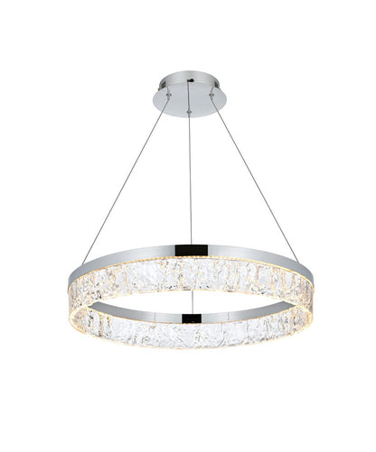 Elegant Furniture & Lighting - Linden 22 inch Adjustable LED chandelier in Chrome - 2050D22C veiw 1