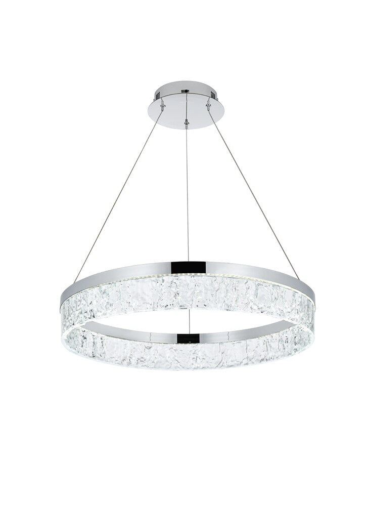 Elegant Furniture & Lighting - Linden 22 inch Adjustable LED chandelier in Chrome - 2050D22C veiw 5