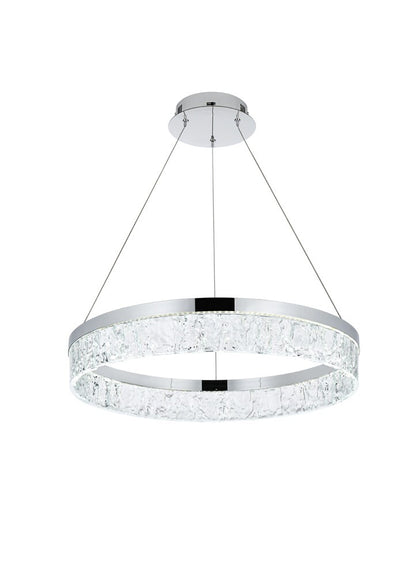 Elegant Furniture & Lighting - Linden 22 inch Adjustable LED chandelier in Chrome - 2050D22C veiw 5