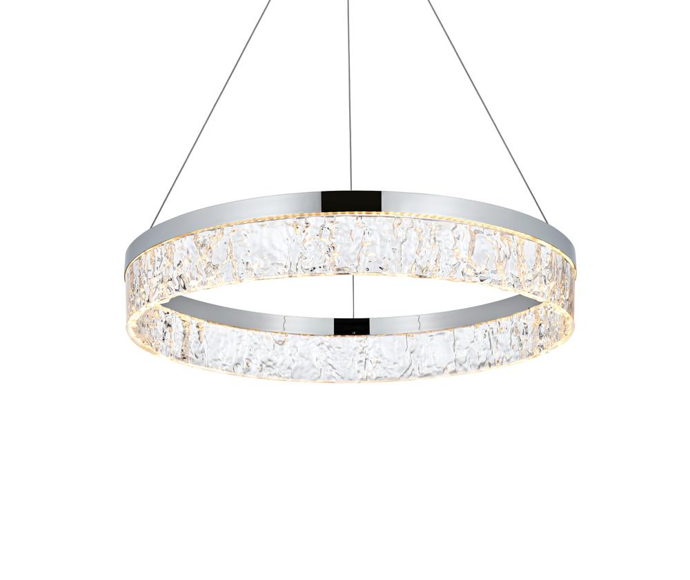 Elegant Furniture & Lighting - Linden 22 inch Adjustable LED chandelier in Chrome - 2050D22C veiw 6