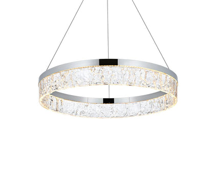 Elegant Furniture & Lighting - Linden 22 inch Adjustable LED chandelier in Chrome - 2050D22C veiw 6