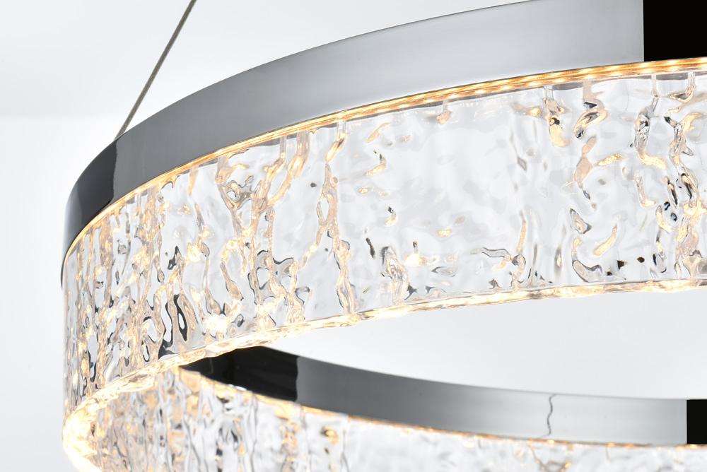 Elegant Furniture & Lighting - Linden 22 inch Adjustable LED chandelier in Chrome - 2050D22C veiw 7