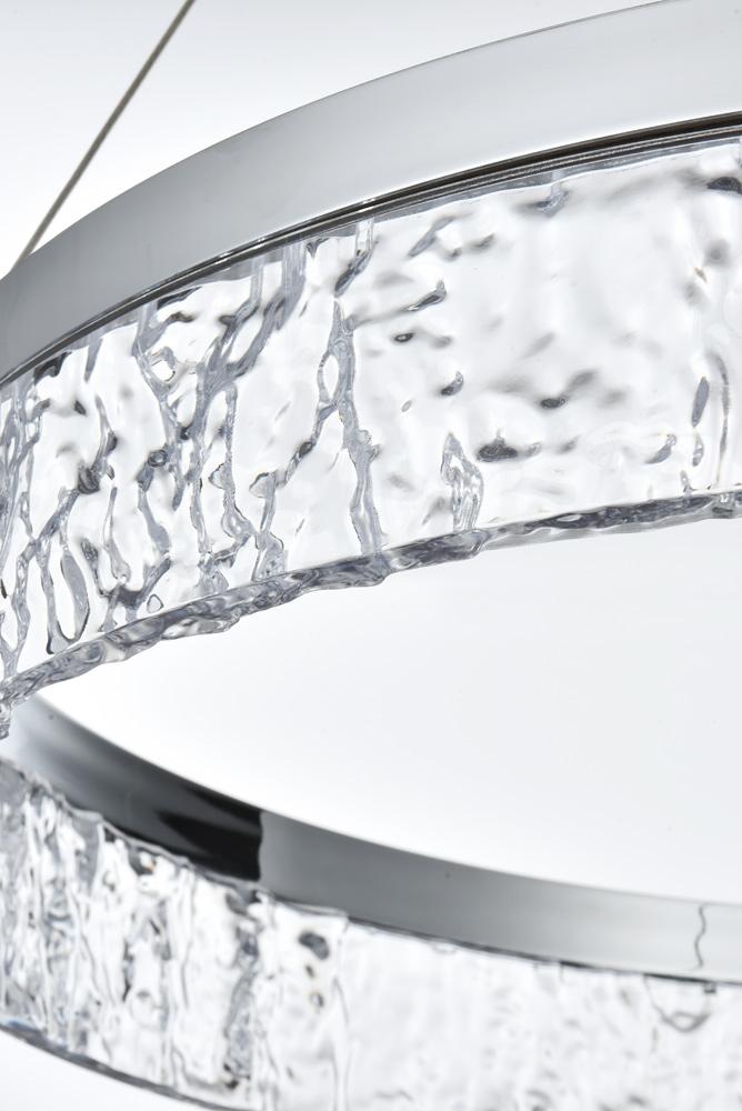 Elegant Furniture & Lighting - Linden 22 inch Adjustable LED chandelier in Chrome - 2050D22C veiw 8