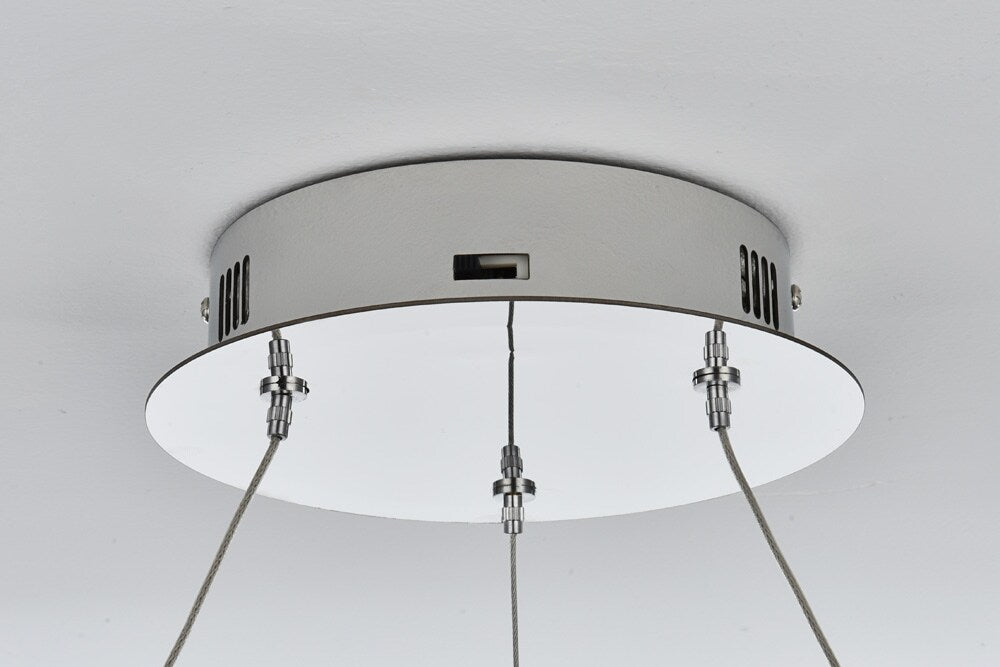 Elegant Furniture & Lighting - Linden 22 inch Adjustable LED chandelier in Chrome - 2050D22C veiw 9