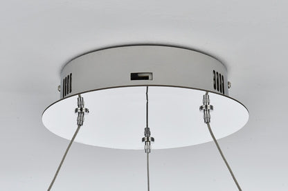 Elegant Furniture & Lighting - Linden 22 inch Adjustable LED chandelier in Chrome - 2050D22C veiw 9
