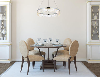 Elegant Furniture & Lighting - Linden 22 inch Adjustable LED chandelier in Chrome - 2050D22C veiw 11