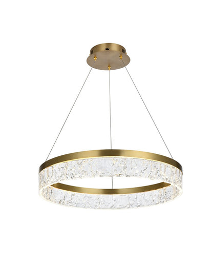 Elegant Furniture & Lighting - Linden 22 inch Adjustable LED chandelier in Satin Gold - 2050D22SG veiw 4