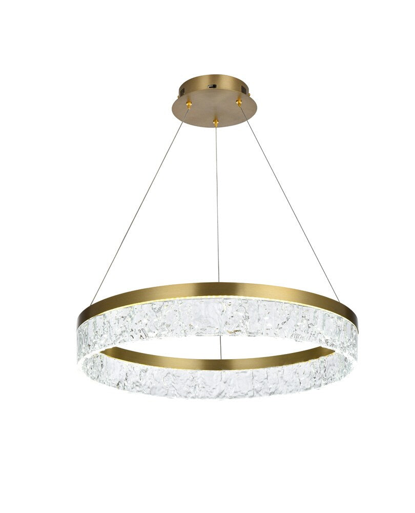 Elegant Furniture & Lighting - Linden 22 inch Adjustable LED chandelier in Satin Gold - 2050D22SG veiw 5
