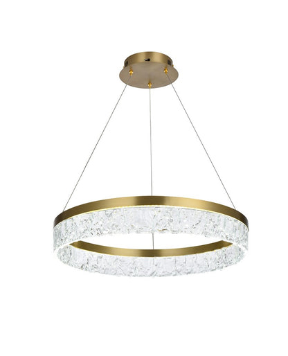 Elegant Furniture & Lighting - Linden 22 inch Adjustable LED chandelier in Satin Gold - 2050D22SG veiw 5