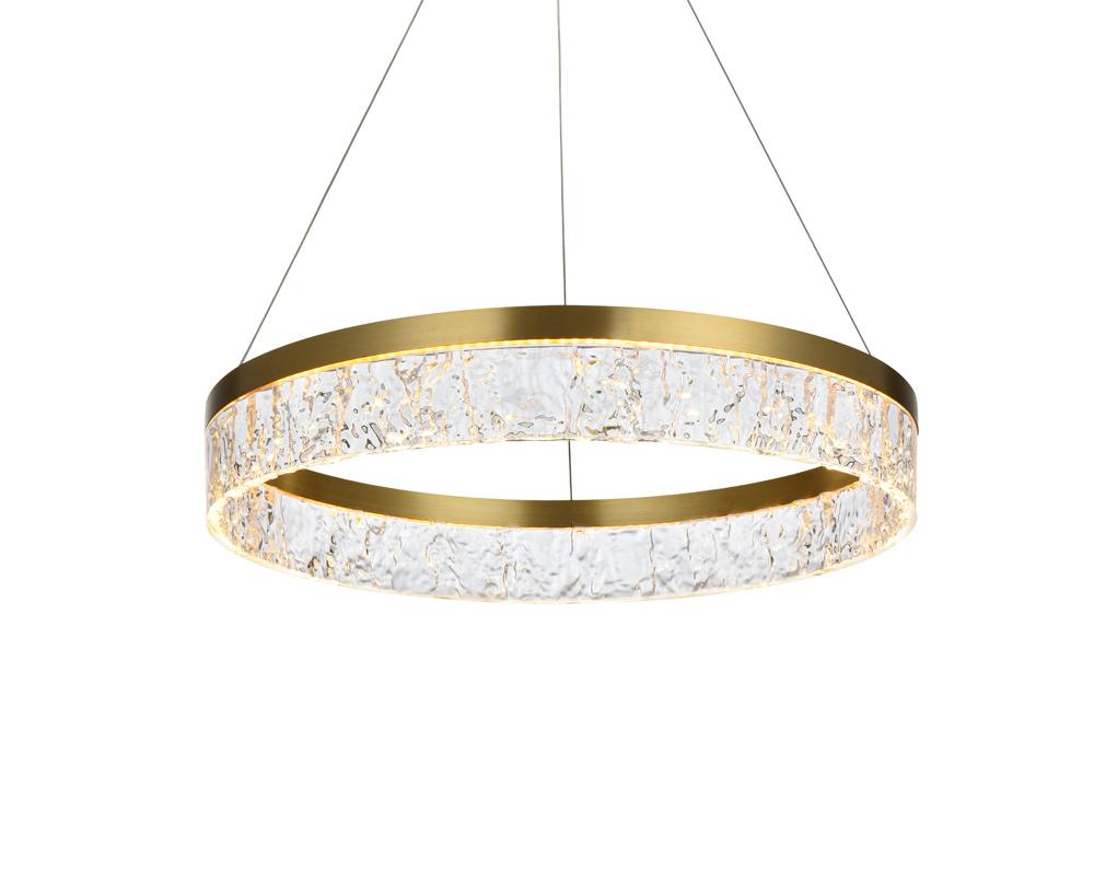Elegant Furniture & Lighting - Linden 22 inch Adjustable LED chandelier in Satin Gold - 2050D22SG veiw 6