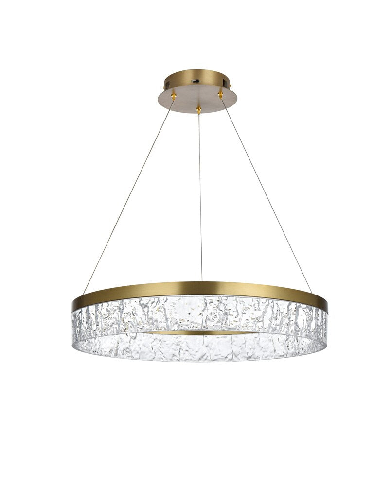 Elegant Furniture & Lighting - Linden 22 inch Adjustable LED chandelier in Satin Gold - 2050D22SG veiw 10