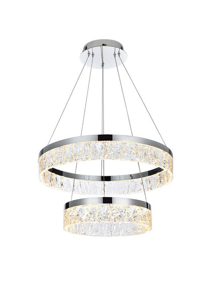 Elegant Furniture & Lighting - Linden 22 inch Adjustable LED chandelier in Chrome - 2050G22C veiw 1