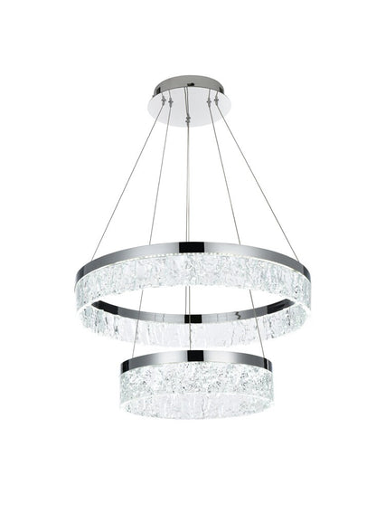 Elegant Furniture & Lighting - Linden 22 inch Adjustable LED chandelier in Chrome - 2050G22C veiw 5