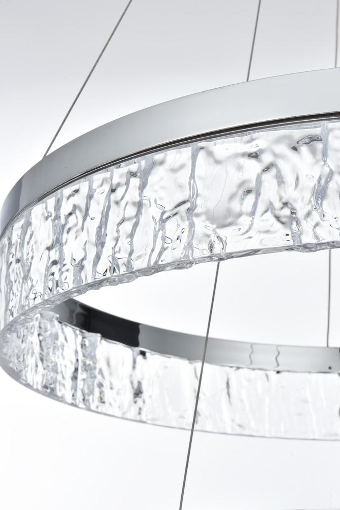 Elegant Furniture & Lighting - Linden 22 inch Adjustable LED chandelier in Chrome - 2050G22C veiw 9