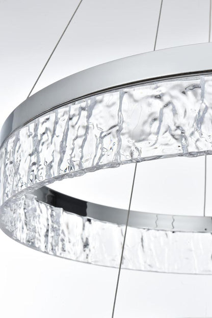 Elegant Furniture & Lighting - Linden 22 inch Adjustable LED chandelier in Chrome - 2050G22C veiw 9