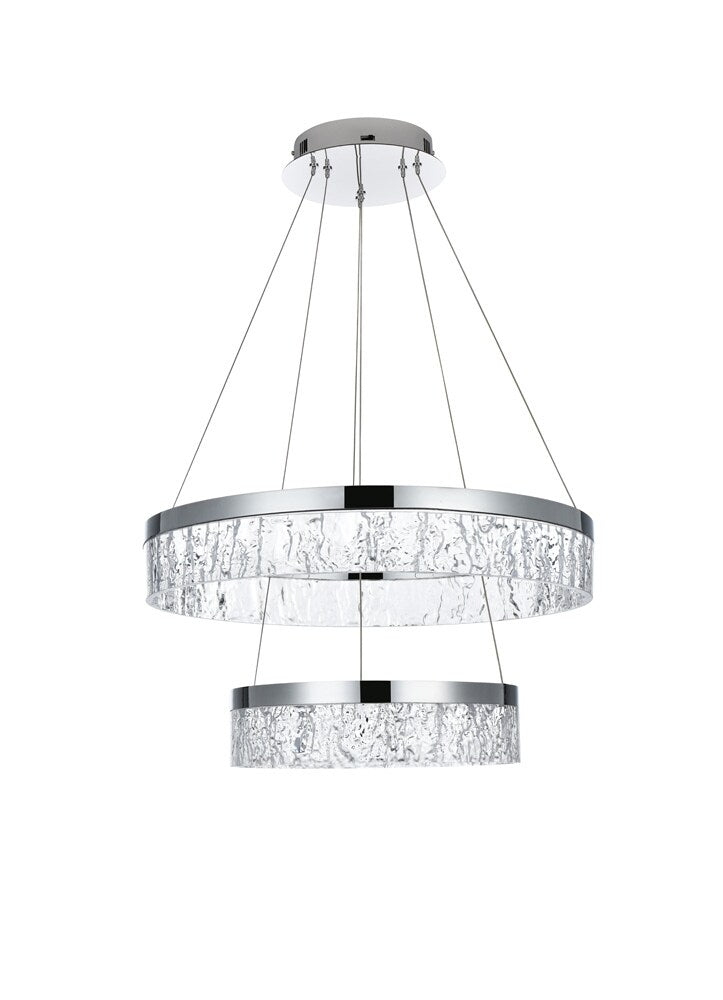 Elegant Furniture & Lighting - Linden 22 inch Adjustable LED chandelier in Chrome - 2050G22C veiw 10