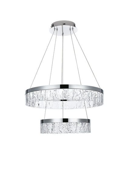 Elegant Furniture & Lighting - Linden 22 inch Adjustable LED chandelier in Chrome - 2050G22C veiw 10