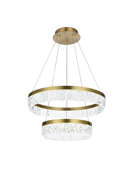 Elegant Furniture & Lighting - Linden 22 inch Adjustable LED chandelier in Satin Gold - 2050G22SG veiw 5