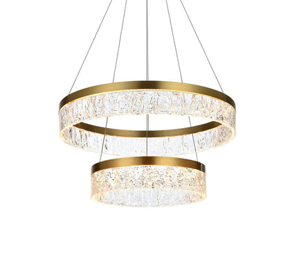 Elegant Furniture & Lighting - Linden 22 inch Adjustable LED chandelier in Satin Gold - 2050G22SG veiw 6