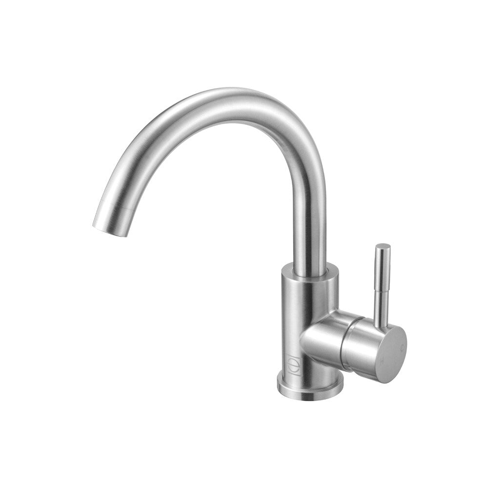 Elegant Furniture & Lighting - Louis Single Hole Single Handle Bathroom Faucet in Brushed Nickel - FAV-1003BNK veiw 1