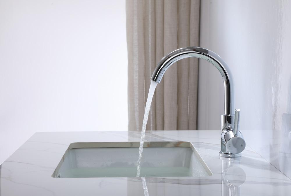 Elegant Furniture & Lighting - Louis Single Hole Single Handle Bathroom Faucet in Chrome - FAV-1003PCH veiw 5