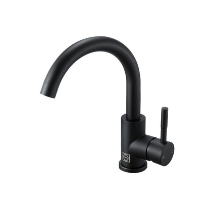 Elegant Furniture & Lighting - Louis Single Hole Single Handle Bathroom Faucet in Matte Black - FAV-1003MBK veiw 1
