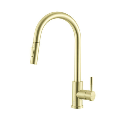 Elegant Furniture & Lighting - Luca Single Handle Pull Down Sprayer Kitchen Faucet with touch sensor in Brushed Gold - FAK-306BGD veiw 1