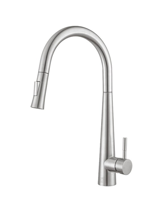 Elegant Furniture & Lighting - Lucas Single Handle Pull Down Sprayer Kitchen Faucet in Brushed Nickel - FAK-301BNK veiw 1