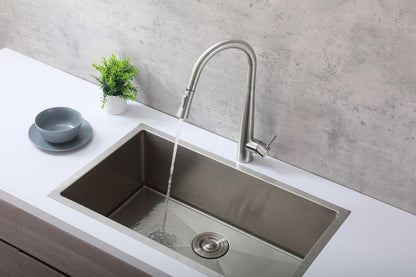 Elegant Furniture & Lighting - Lucas Single Handle Pull Down Sprayer Kitchen Faucet in Brushed Nickel - FAK-301BNK veiw 4